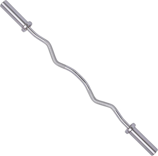 Fitvids Olympic Barbell Bar 48", 2-Inch Curl Bar for Weight Lifting, Hip Thrusts, Squat, Biceps-Home Gym Weight Bar, Curling Bar for 2 Inch Weight Plates