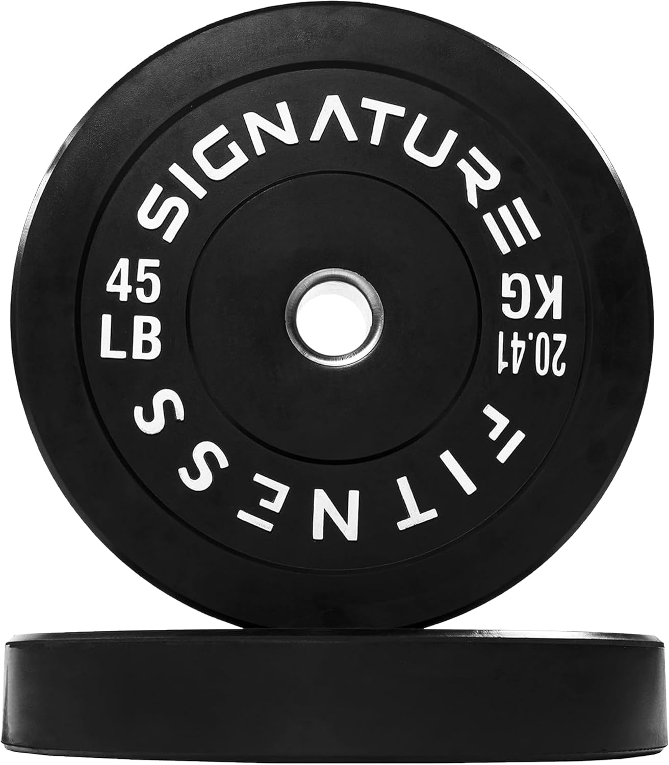 Fitvids Olympic Bumper Plates with Steel Hub 2-Inch Weight Plates for Strength Training & Weightlifting, Pairs or Sets or Sets with Barbell
