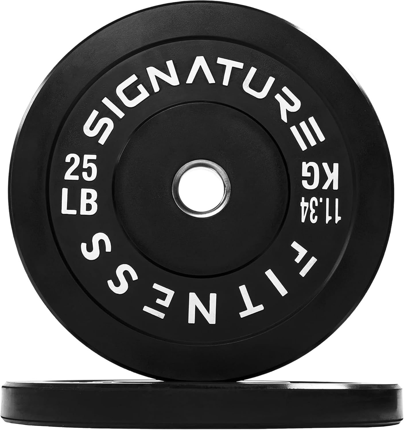 Fitvids Olympic Bumper Plates with Steel Hub 2-Inch Weight Plates for Strength Training & Weightlifting, Pairs or Sets or Sets with Barbell