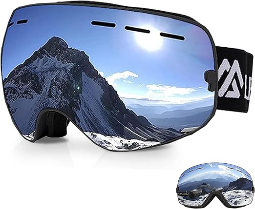 Fitvids Ski Men & Women, Dual Layer Lens Anti-Fog Snowboard with UV Protection, Adult Youth for Skiing, Cycling, and Extreme Sports