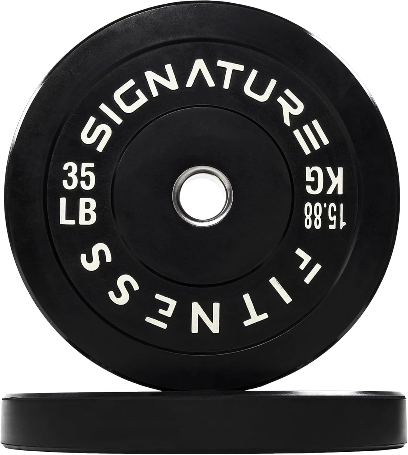 Fitvids Olympic Bumper Plates with Steel Hub 2-Inch Weight Plates for Strength Training & Weightlifting, Pairs or Sets or Sets with Barbell