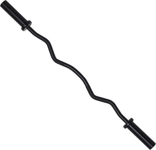Fitvids Olympic Barbell Bar 48", 2-Inch Curl Bar for Weight Lifting, Hip Thrusts, Squat, Biceps-Home Gym Weight Bar, Curling Bar for 2 Inch Weight Plates