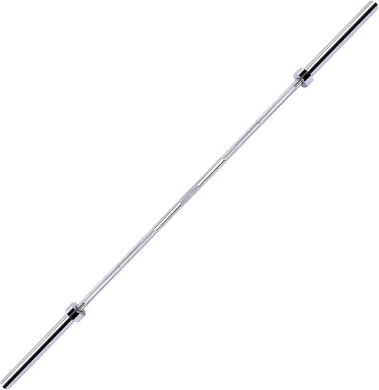 Fitvids Olympic Barbell Bar for Weightlifting and Power Lifting, 700 Pound Capacity, 2 Inch Diameter, 7 Feet