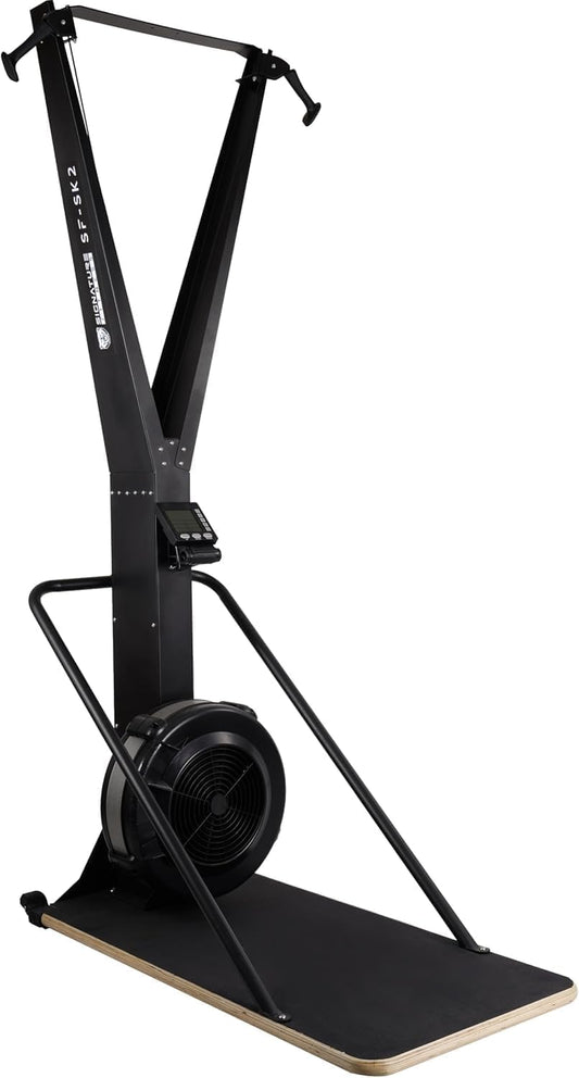 Fitvids Ski Machine, Indoor Wall-Mounted Aerobic Wind Resistance Machine, Skiing Machine with LCD Display, Home Gym Strength Training Equipment