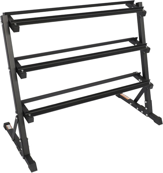 Fitvids Dumbbell Rack Multifunctional Weight Stand for Home Gym, 3-Tier, 1000-Pound Capacity