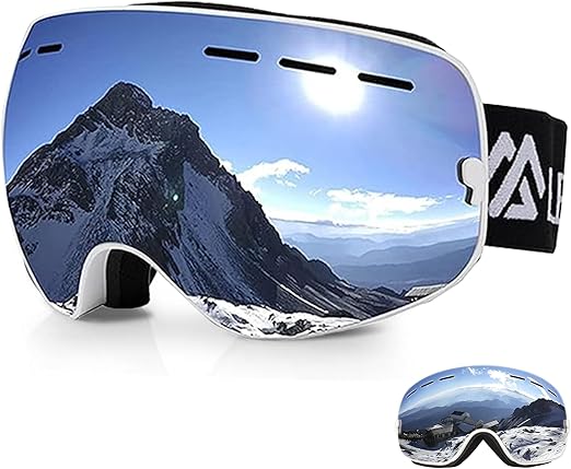 Fitvids Ski Men & Women, Dual Layer Lens Anti-Fog Snowboard with UV Protection, Adult Youth for Skiing, Cycling, and Extreme Sports