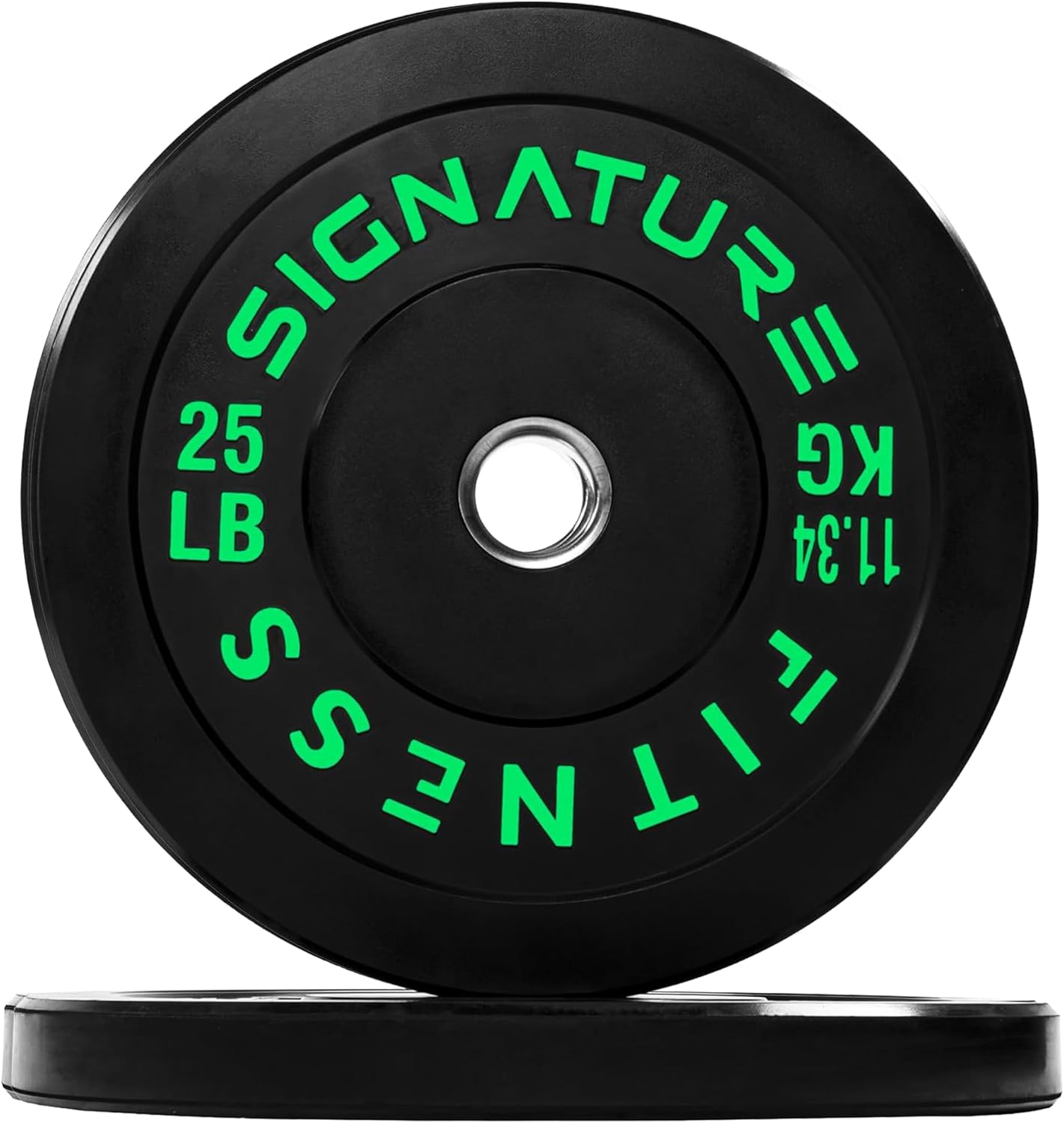 Fitvids Olympic Bumper Plates with Steel Hub 2-Inch Weight Plates for Strength Training & Weightlifting, Pairs or Sets or Sets with Barbell