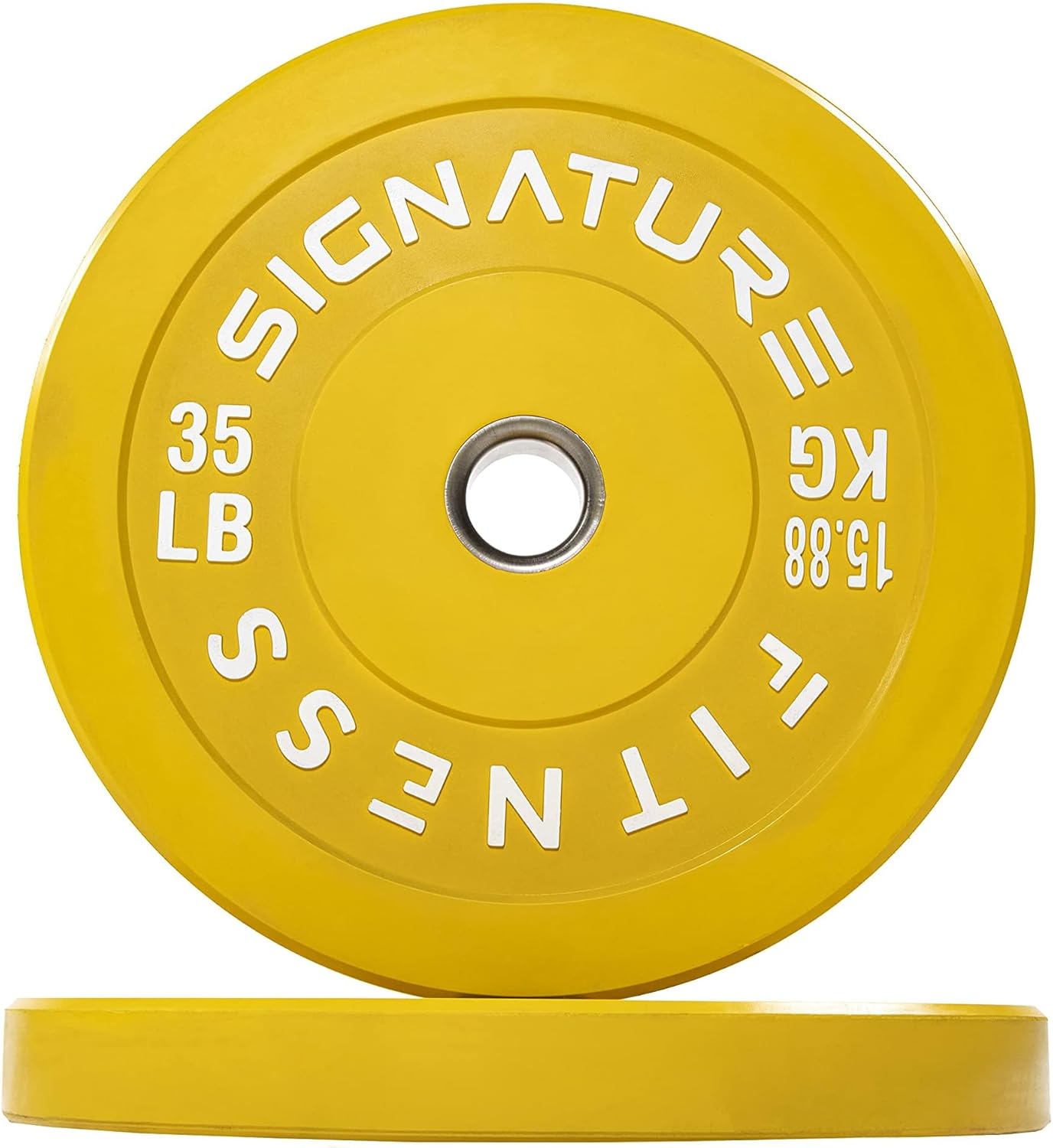 2" Olympic Bumper Plate Weight Plates with Steel Hub, 35LB Single, Colored