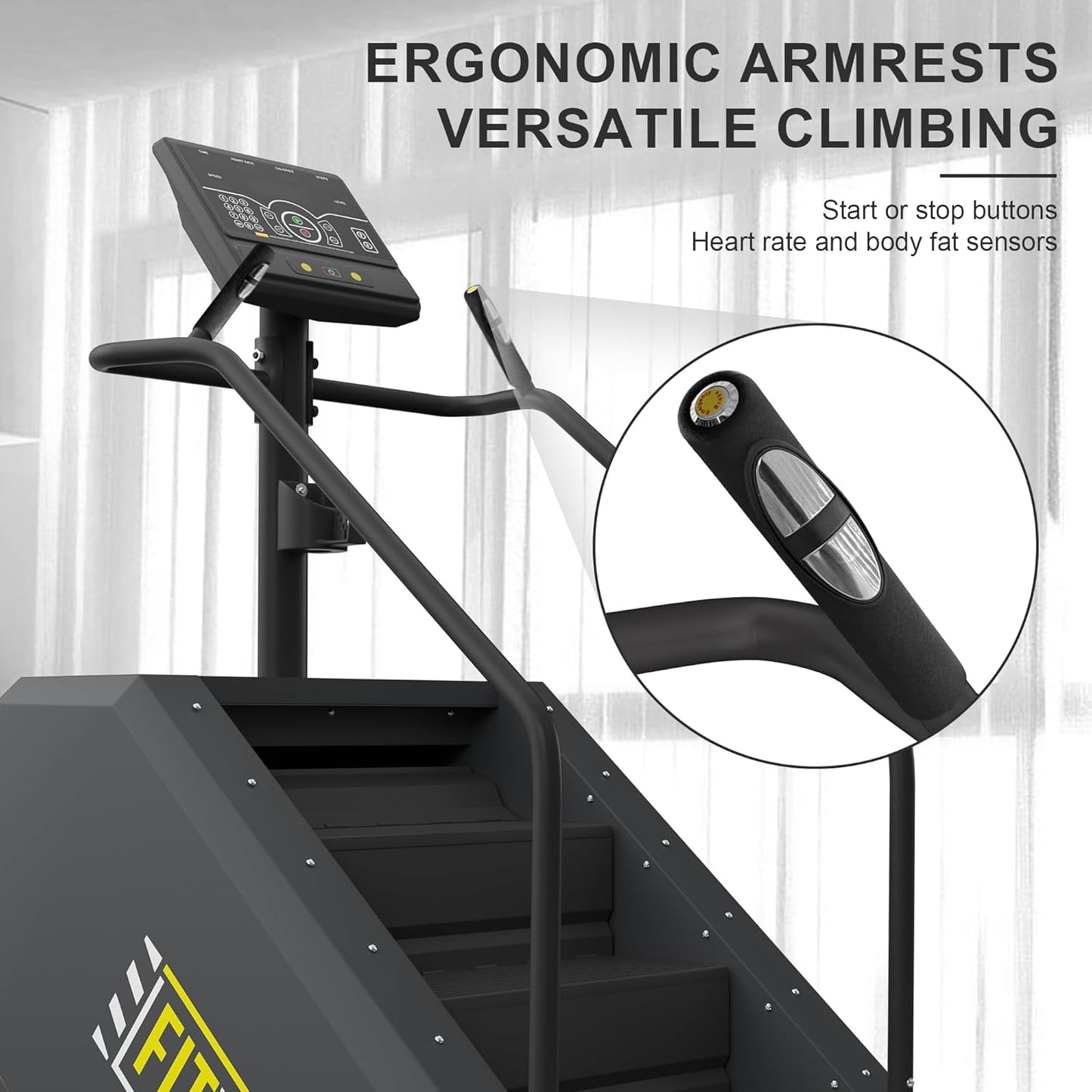 Fitvids Stair Stepper Machine, Continuous Climbing Stair Machine, Commercial Grade Stair Stepping Machine for Cardio and Lower Body Workouts