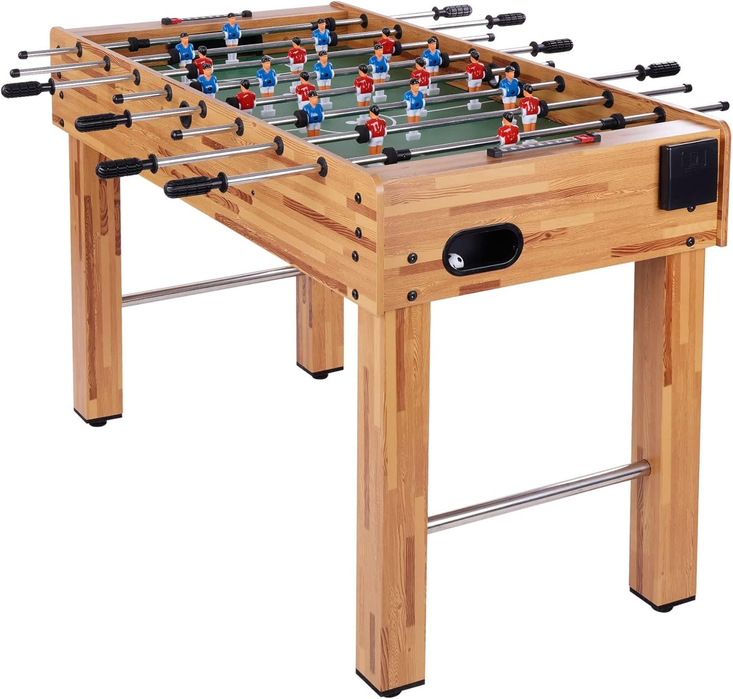 Fitvids Foosball Table, 48in Competition Sized Foosball Table for Home, Portable Mini Table Football/Soccer Game Set, Includes 2 Balls and 2 Cup Holders