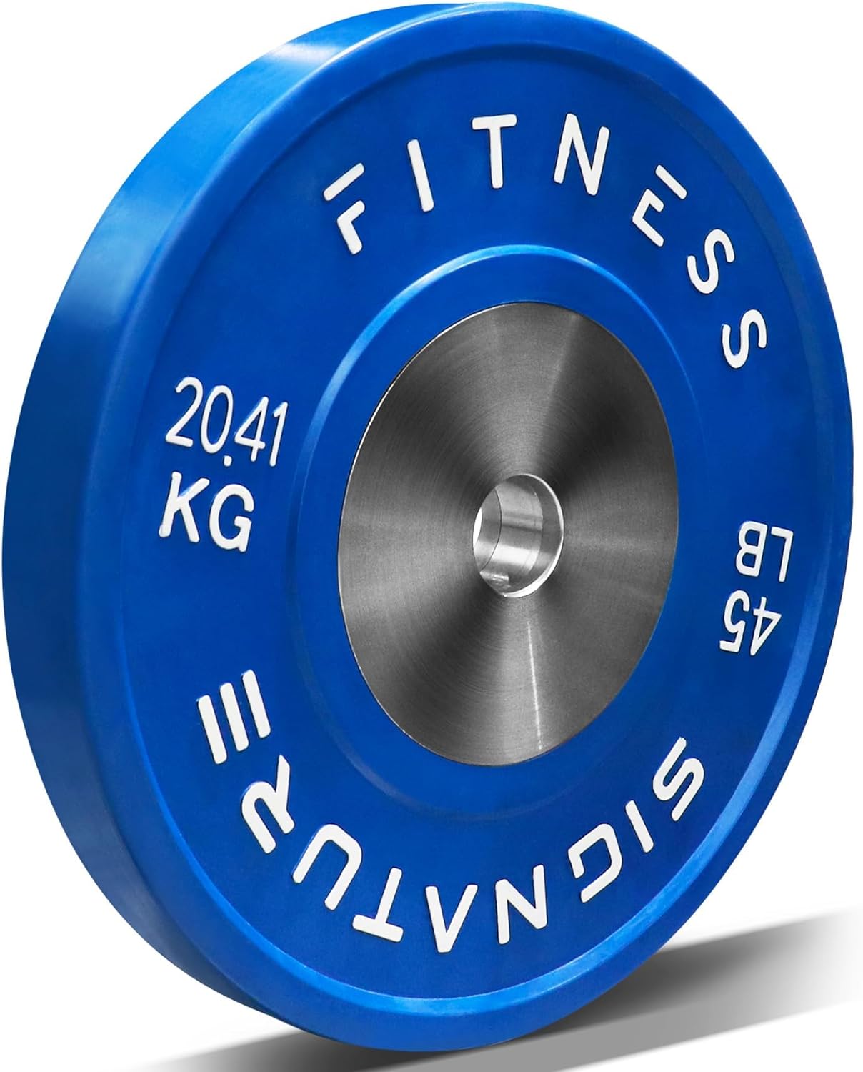 Fitvids 2" Olympic Competition Bumper Plate with Steel Hub for Strength Training and Powerlifting - Minimal Bounce, 45LBS Single