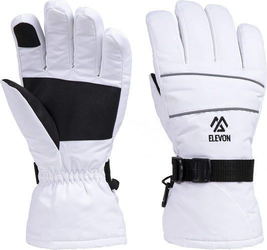 Fitvids Ski Gloves Snow Waterproof Thermal Insulated Winter Gloves with Touch Screen for Men for Skiing, Snowboarding, Cycling, Wind and Cold Outdoor Sports, 1 Pair