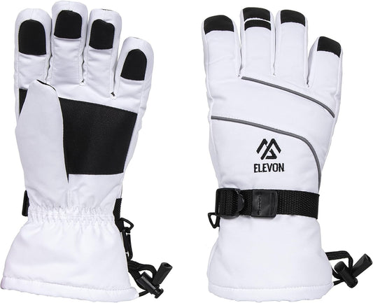 Fitvids Ski Gloves Snow Waterproof Thermal Insulated Winter Gloves with Touch Screen for Women for Skiing, Snowboarding, Cycling, Wind and Cold Outdoor Sports Gloves, 1 Pair