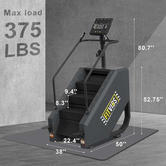 Fitvids Stair Stepper Machine, Continuous Climbing Stair Machine, Commercial Grade Stair Stepping Machine for Cardio and Lower Body Workouts
