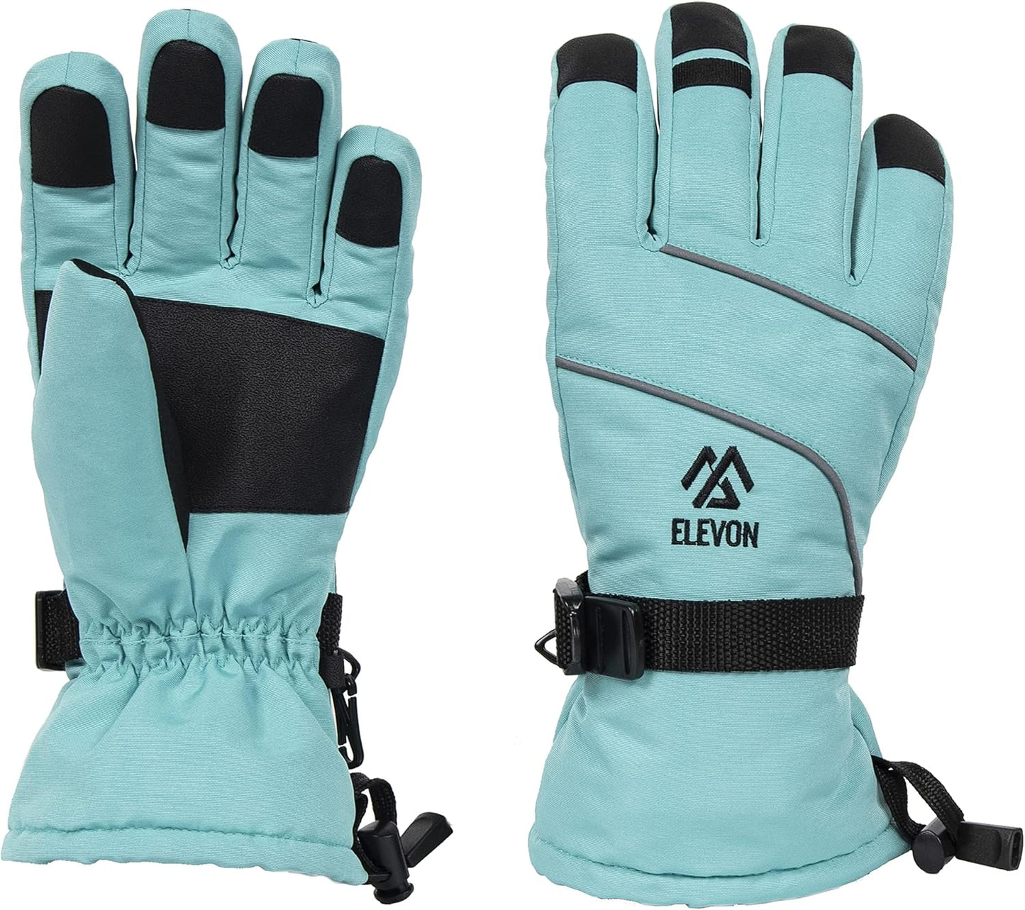 Fitvids Ski Gloves Snow Waterproof Thermal Insulated Winter Gloves with Touch Screen for Women for Skiing, Snowboarding, Cycling, Wind and Cold Outdoor Sports Gloves, 1 Pair